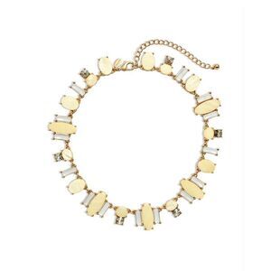 🆕️ Chicos Pria Shell & Dimulated Gemstone Crystal Bib Necklace